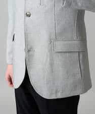 KHJED04139 a.v.v MEN(アー・ヴェ・ヴェ) 【スマート/イージーケア/洗濯機で洗える/毛玉になりにくい/ストレッチ】ドライタッチメランジコンバーチブルジャケット グレー