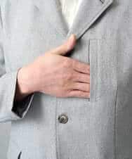 KHJED04139 a.v.v MEN(アー・ヴェ・ヴェ) 【スマート/イージーケア/洗濯機で洗える/毛玉になりにくい/ストレッチ】ドライタッチメランジコンバーチブルジャケット グレー