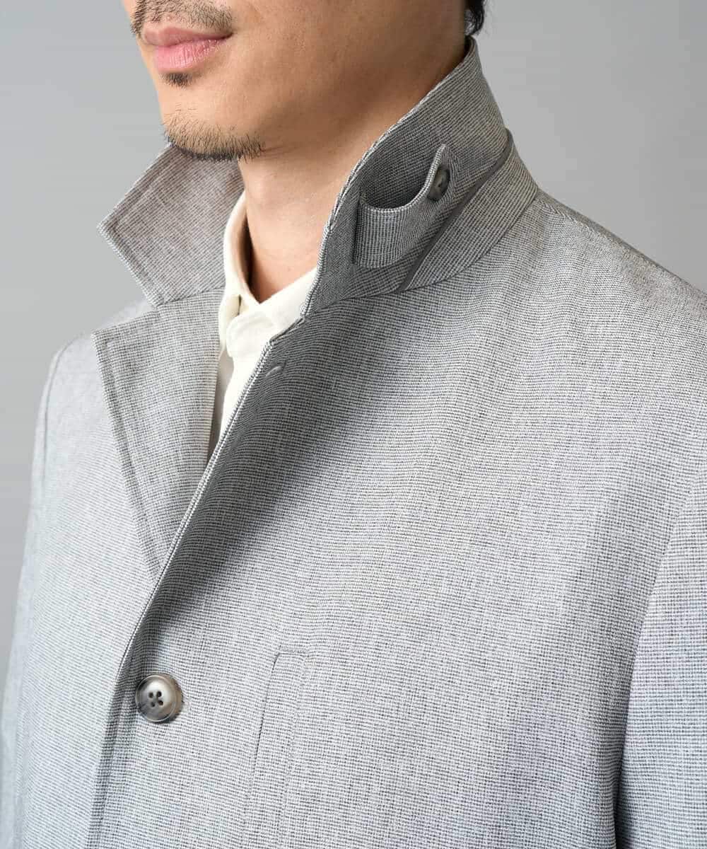 KHJED04139 a.v.v MEN(アー・ヴェ・ヴェ) 【スマート/イージーケア/洗濯機で洗える/毛玉になりにくい/ストレッチ】ドライタッチメランジコンバーチブルジャケット グレー