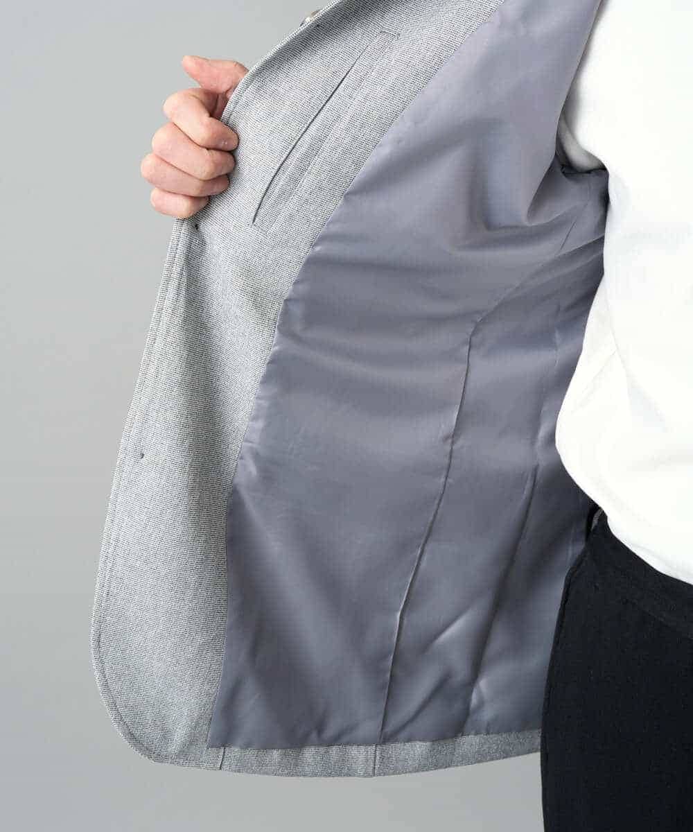 KHJED04139 a.v.v MEN(アー・ヴェ・ヴェ) 【スマート/イージーケア/洗濯機で洗える/毛玉になりにくい/ストレッチ】ドライタッチメランジコンバーチブルジャケット グレー