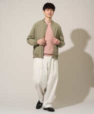 KHJED06099 a.v.v MEN(アー・ヴェ・ヴェ) 【イージーケア/洗濯機で洗える/撥水/毛玉になりにくい/ストレッチ】ピケナイロンリブブルゾン ブラック