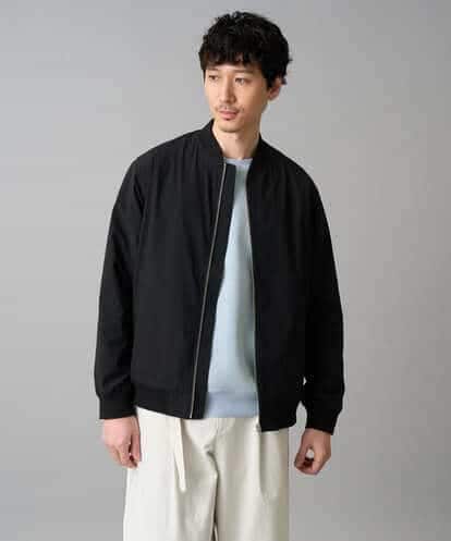 KHJED06099 a.v.v MEN 【イージーケア/洗濯機で洗える/撥水/毛玉になりにくい/ストレッチ】ピケナイロンリブブルゾン