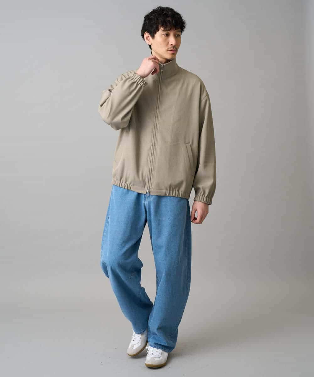 KHJED07129 a.v.v MEN(アー・ヴェ・ヴェ) ジップアップスタンドカラーブルゾン ベージュ