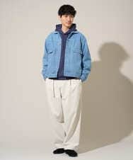 KHJED10119 a.v.v MEN(アー・ヴェ・ヴェ) 【洗濯機で洗える】ワイドシルエットデニムジャケット ブラック