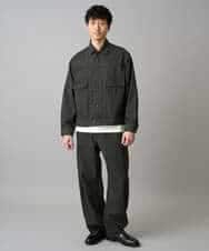 KHJED10119 a.v.v MEN(アー・ヴェ・ヴェ) 【洗濯機で洗える】ワイドシルエットデニムジャケット ブラック