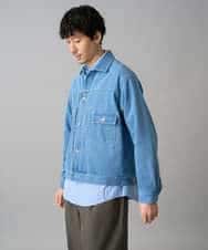 KHJED10119 a.v.v MEN(アー・ヴェ・ヴェ) 【洗濯機で洗える】ワイドシルエットデニムジャケット ブラック