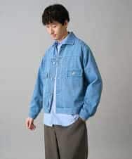 KHJED10119 a.v.v MEN(アー・ヴェ・ヴェ) 【洗濯機で洗える】ワイドシルエットデニムジャケット ブラック