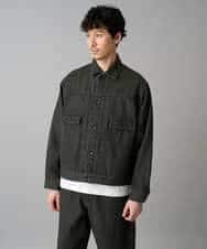 KHJED10119 a.v.v MEN(アー・ヴェ・ヴェ) 【洗濯機で洗える】ワイドシルエットデニムジャケット ブラック