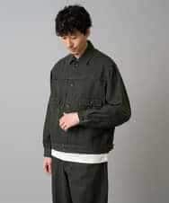 KHJED10119 a.v.v MEN(アー・ヴェ・ヴェ) 【洗濯機で洗える】ワイドシルエットデニムジャケット ブラック