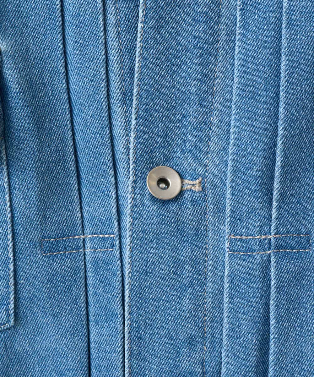 KHJED10119 a.v.v MEN(アー・ヴェ・ヴェ) 【洗濯機で洗える】ワイドシルエットデニムジャケット ブラック