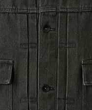 KHJED10119 a.v.v MEN(アー・ヴェ・ヴェ) 【洗濯機で洗える】ワイドシルエットデニムジャケット ブラック