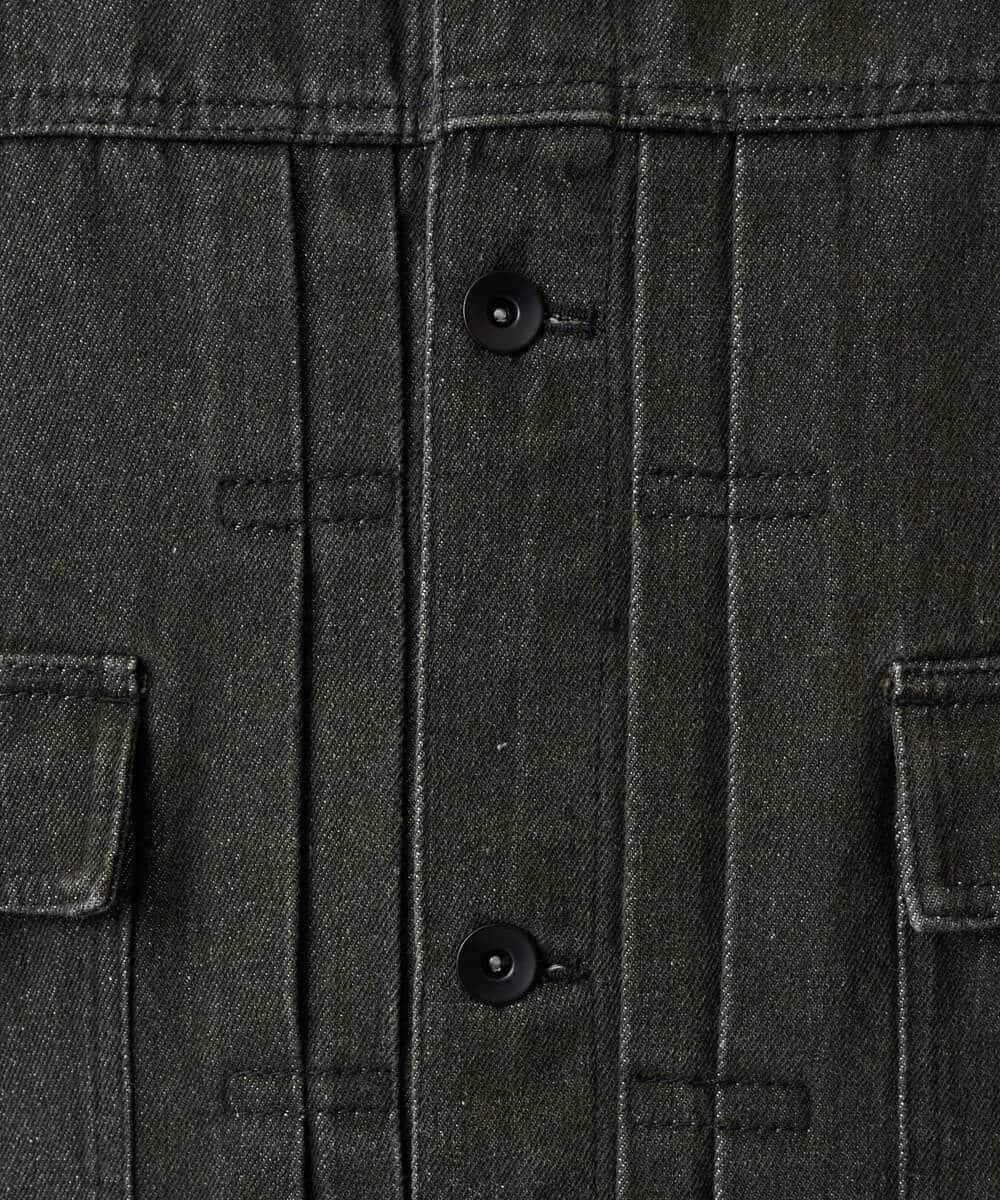 KHJED10119 a.v.v MEN(アー・ヴェ・ヴェ) 【洗濯機で洗える】ワイドシルエットデニムジャケット ブラック