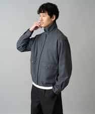 KHJED12129 a.v.v MEN(アー・ヴェ・ヴェ) 【イージーケア/洗濯機で洗える/毛玉になりにくい】ワイドシルエットショートブルゾン ネイビー