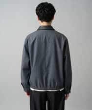 KHJED12129 a.v.v MEN(アー・ヴェ・ヴェ) 【イージーケア/洗濯機で洗える/毛玉になりにくい】ワイドシルエットショートブルゾン ネイビー