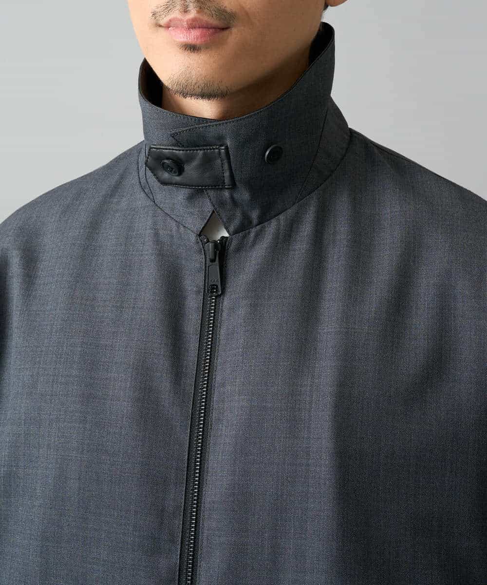 KHJED12129 a.v.v MEN(アー・ヴェ・ヴェ) 【イージーケア/洗濯機で洗える/毛玉になりにくい】ワイドシルエットショートブルゾン ネイビー