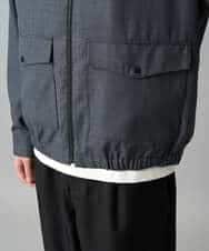 KHJED12129 a.v.v MEN(アー・ヴェ・ヴェ) 【イージーケア/洗濯機で洗える/毛玉になりにくい】ワイドシルエットショートブルゾン ネイビー