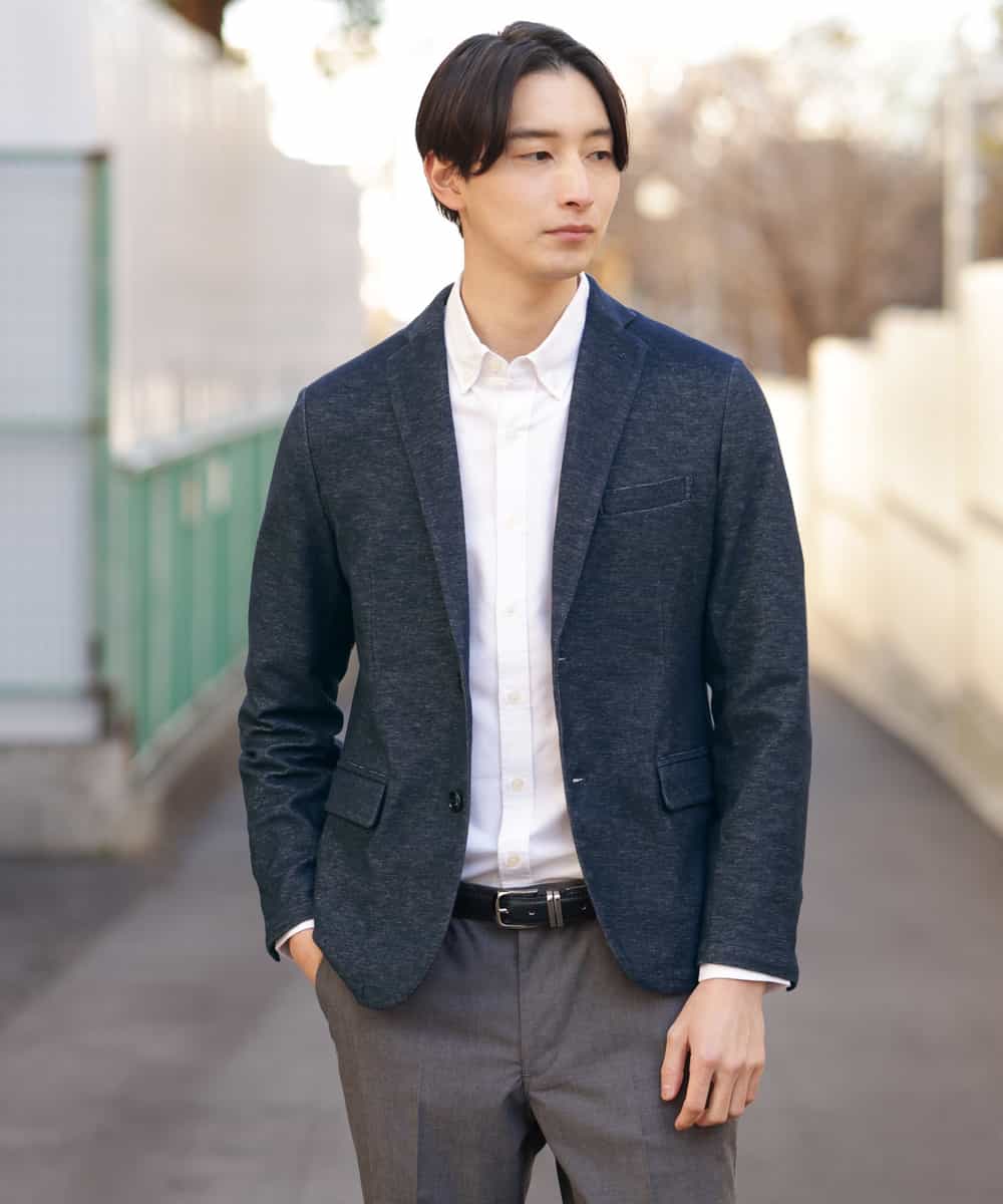 UNIQLO ※セットアップ2WAYストレッチジャケット パンツ シルクネクタイ