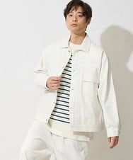 KHJEV10099 a.v.v MEN(アー・ヴェ・ヴェ) ワイドシルエットデニムジャケット(セットアップ可） ホワイト