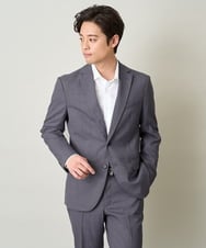 KHJEV80130 a.v.v MEN(アー・ヴェ・ヴェ) 【ビジネス/七五三/セレモニー】シャークスキンストレッチテーラードジャケット（セットアップ可） ダークグレー