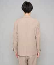 KHJFD13129 a.v.v MEN(アー・ヴェ・ヴェ) 【イージーケア/洗濯機で洗える/毛玉になりにくい/ストレッチ】メッシュストレッチダブルブレストジャケット ダークグレー