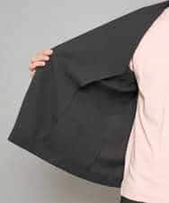 KHJFD13129 a.v.v MEN(アー・ヴェ・ヴェ) 【イージーケア/洗濯機で洗える/毛玉になりにくい/ストレッチ】メッシュストレッチダブルブレストジャケット ダークグレー