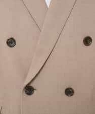 KHJFD13129 a.v.v MEN(アー・ヴェ・ヴェ) 【イージーケア/洗濯機で洗える/毛玉になりにくい/ストレッチ】メッシュストレッチダブルブレストジャケット ダークグレー