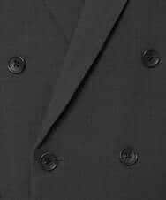 KHJFD13129 a.v.v MEN(アー・ヴェ・ヴェ) 【イージーケア/洗濯機で洗える/毛玉になりにくい/ストレッチ】メッシュストレッチダブルブレストジャケット ダークグレー