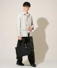 KHJFD14109 a.v.v MEN(アー・ヴェ・ヴェ) 【イージーケア/洗濯機で洗える/速乾/毛玉になりにくい/ストレッチ】メランジストレッチカバーオール ライトグレー