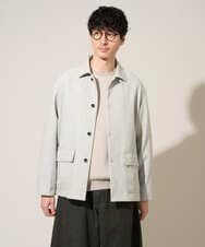 KHJFD14109 a.v.v MEN(アー・ヴェ・ヴェ) 【イージーケア/洗濯機で洗える/速乾/毛玉になりにくい/ストレッチ】メランジストレッチカバーオール ライトグレー