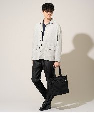 KHJFD14109 a.v.v MEN(アー・ヴェ・ヴェ) 【イージーケア/洗濯機で洗える/速乾/毛玉になりにくい/ストレッチ】メランジストレッチカバーオール ライトグレー