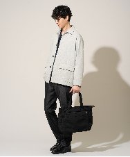 KHJFD14109 a.v.v MEN(アー・ヴェ・ヴェ) 【イージーケア/洗濯機で洗える/速乾/毛玉になりにくい/ストレッチ】メランジストレッチカバーオール ライトグレー