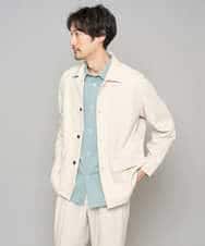 KHJFD14109 a.v.v MEN(アー・ヴェ・ヴェ) 【イージーケア/洗濯機で洗える/速乾/毛玉になりにくい/ストレッチ】メランジストレッチカバーオール ライトグレー