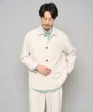 KHJFD14109 a.v.v MEN(アー・ヴェ・ヴェ) 【イージーケア/洗濯機で洗える/速乾/毛玉になりにくい/ストレッチ】メランジストレッチカバーオール ライトグレー