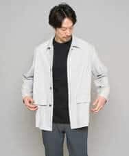 KHJFD14109 a.v.v MEN(アー・ヴェ・ヴェ) 【イージーケア/洗濯機で洗える/速乾/毛玉になりにくい/ストレッチ】メランジストレッチカバーオール ライトグレー