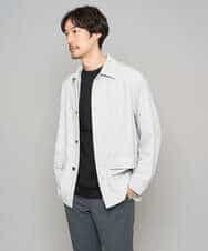 KHJFD14109 a.v.v MEN(アー・ヴェ・ヴェ) 【イージーケア/洗濯機で洗える/速乾/毛玉になりにくい/ストレッチ】メランジストレッチカバーオール ライトグレー