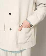 KHJFD14109 a.v.v MEN(アー・ヴェ・ヴェ) 【イージーケア/洗濯機で洗える/速乾/毛玉になりにくい/ストレッチ】メランジストレッチカバーオール ライトグレー