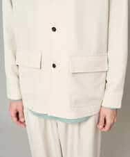 KHJFD14109 a.v.v MEN(アー・ヴェ・ヴェ) 【イージーケア/洗濯機で洗える/速乾/毛玉になりにくい/ストレッチ】メランジストレッチカバーオール ライトグレー