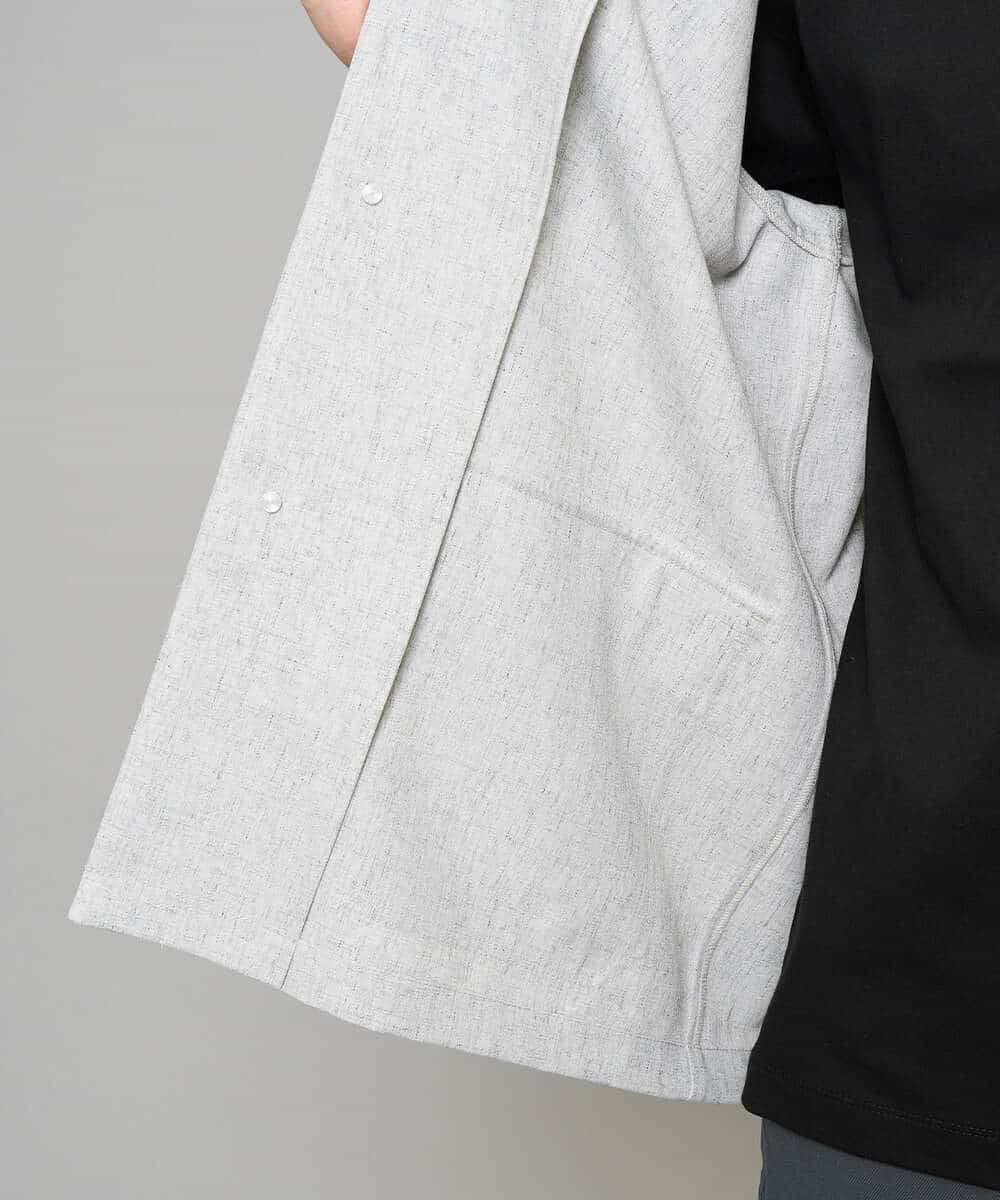 KHJFD14109 a.v.v MEN(アー・ヴェ・ヴェ) 【イージーケア/洗濯機で洗える/速乾/毛玉になりにくい/ストレッチ】メランジストレッチカバーオール ライトグレー