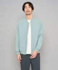 KHJFD17099 a.v.v MEN(アー・ヴェ・ヴェ) 【イージーケア/洗濯機で洗える/毛玉になりにくい/ストレッチ】リライトリブブルゾン グリーン