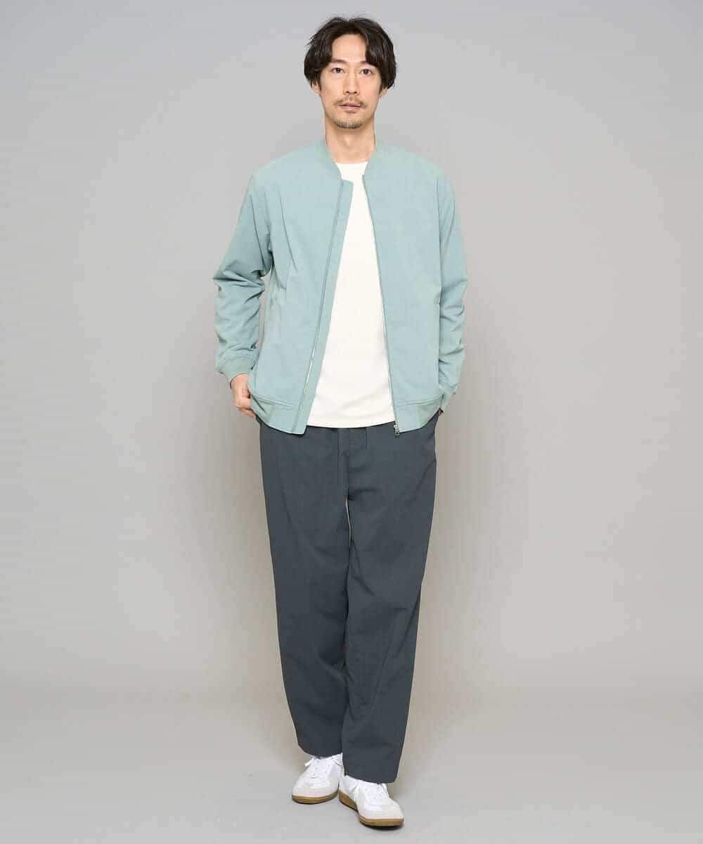 KHJFD17099 a.v.v MEN(アー・ヴェ・ヴェ) 【イージーケア/洗濯機で洗える/毛玉になりにくい/ストレッチ】リライトリブブルゾン ベージュ