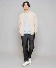 KHJFD17099 a.v.v MEN(アー・ヴェ・ヴェ) 【イージーケア/洗濯機で洗える/毛玉になりにくい/ストレッチ】リライトリブブルゾン ベージュ