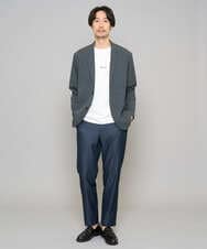 KHJFD24109 a.v.v MEN(アー・ヴェ・ヴェ) 【イージーケア/洗濯機で洗える/毛玉になりにくい/ストレッチ】春リライト テーラードジャケット ダークグレー