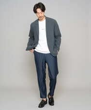 KHJFD24109 a.v.v MEN(アー・ヴェ・ヴェ) 【イージーケア/洗濯機で洗える/毛玉になりにくい/ストレッチ】春リライト テーラードジャケット ダークグレー