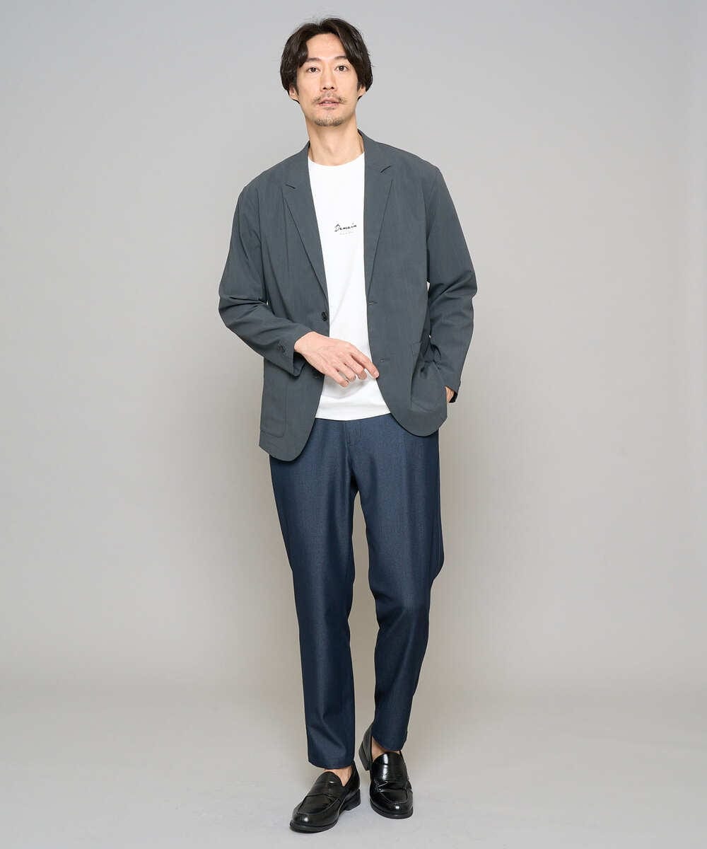 KHJFD24109 a.v.v MEN(アー・ヴェ・ヴェ) 【イージーケア/洗濯機で洗える/毛玉になりにくい/ストレッチ】春リライト テーラードジャケット ダークグレー