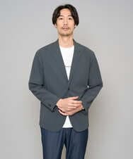 KHJFD24109 a.v.v MEN(アー・ヴェ・ヴェ) 【イージーケア/洗濯機で洗える/毛玉になりにくい/ストレッチ】春リライト テーラードジャケット ダークグレー