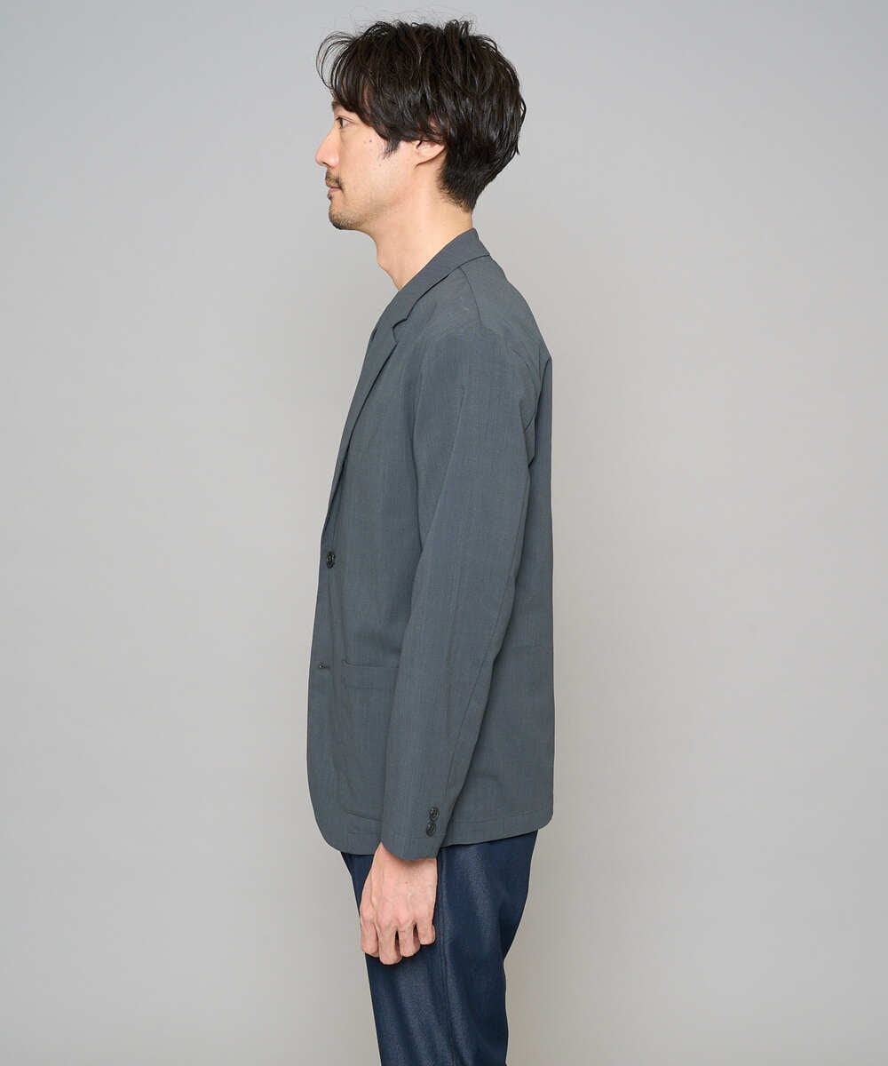 KHJFD24109 a.v.v MEN(アー・ヴェ・ヴェ) 【イージーケア/洗濯機で洗える/毛玉になりにくい/ストレッチ】春リライト テーラードジャケット ダークグレー