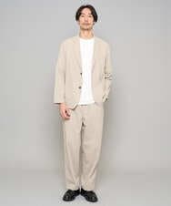 KHJFD24109 a.v.v MEN(アー・ヴェ・ヴェ) 【イージーケア/洗濯機で洗える/毛玉になりにくい/ストレッチ】春リライト テーラードジャケット ダークグレー