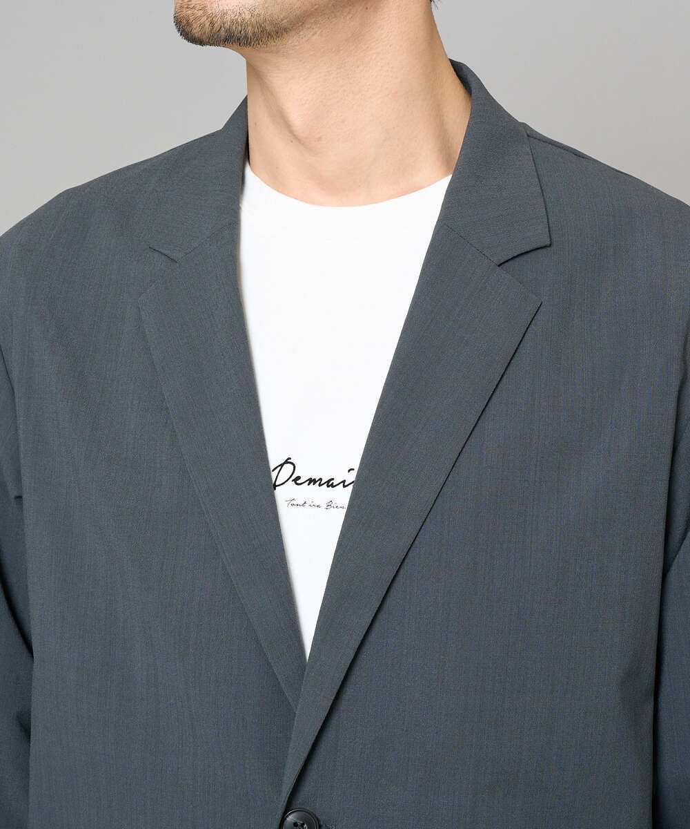 KHJFD24109 a.v.v MEN(アー・ヴェ・ヴェ) 【イージーケア/洗濯機で洗える/毛玉になりにくい/ストレッチ】春リライト テーラードジャケット ダークグレー