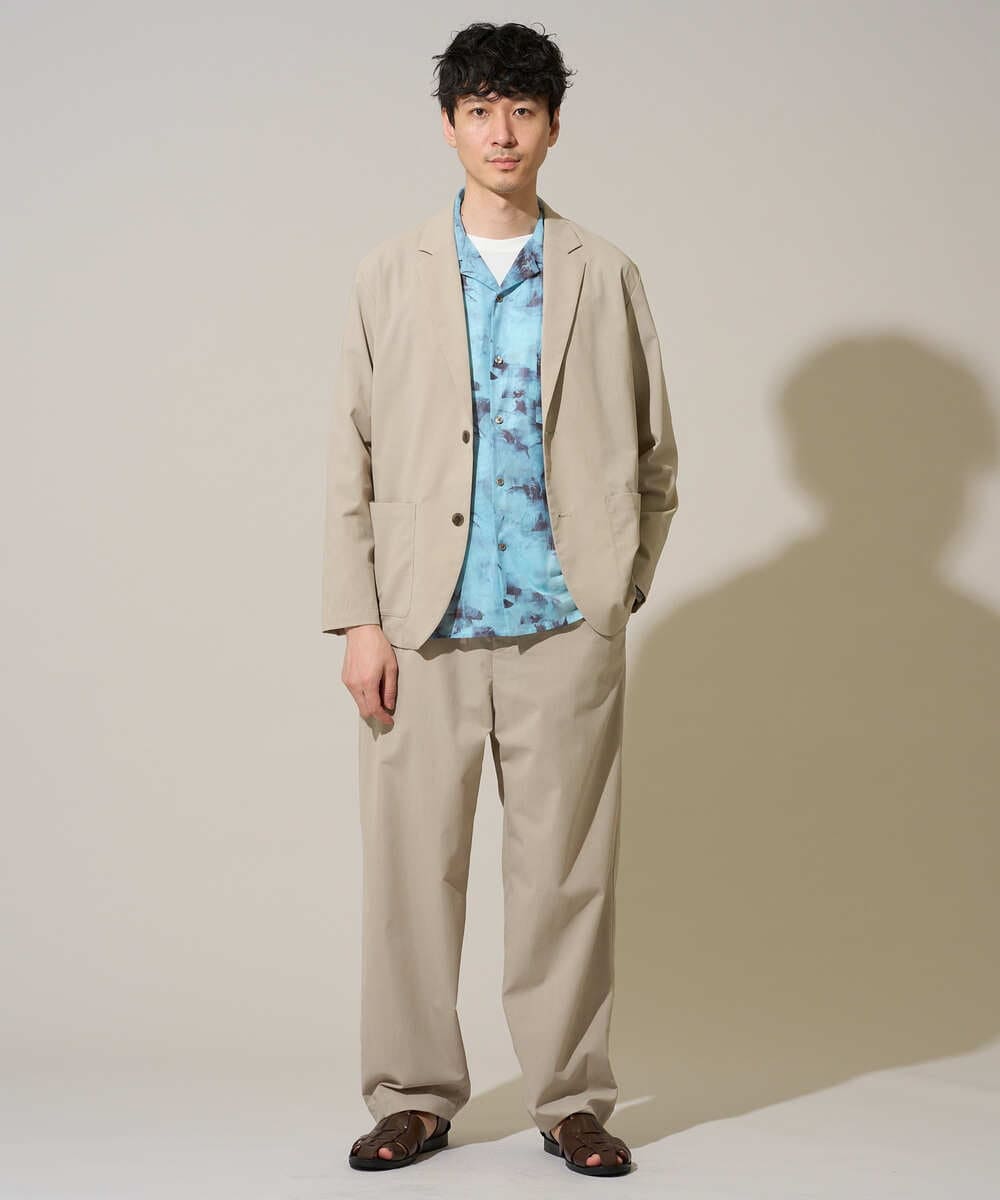 KHJFD24109 a.v.v MEN(アー・ヴェ・ヴェ) 春夏のカジュアルジャケットスタイルにぜひ【イージーケア/洗濯機で洗える/毛玉になりにくい/ストレッチ】春リライト テーラードジャケット ダークグレー