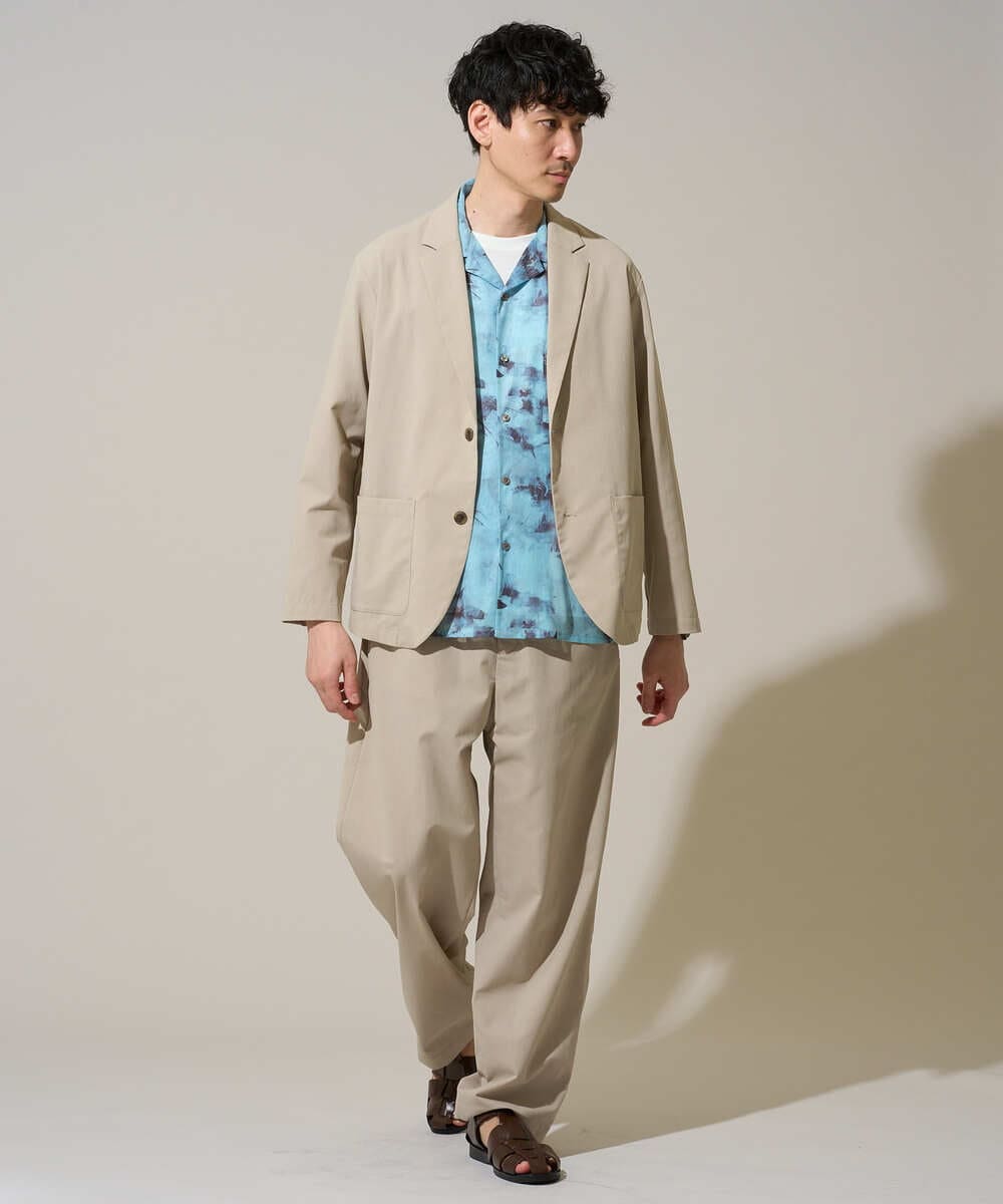 KHJFD24109 a.v.v MEN(アー・ヴェ・ヴェ) 春夏のカジュアルジャケットスタイルにぜひ【イージーケア/洗濯機で洗える/毛玉になりにくい/ストレッチ】春リライト テーラードジャケット ダークグレー